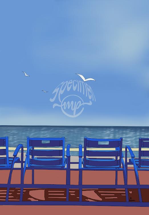 Nice, French Riviera - Blue Chairs - Promenade des Anglais
