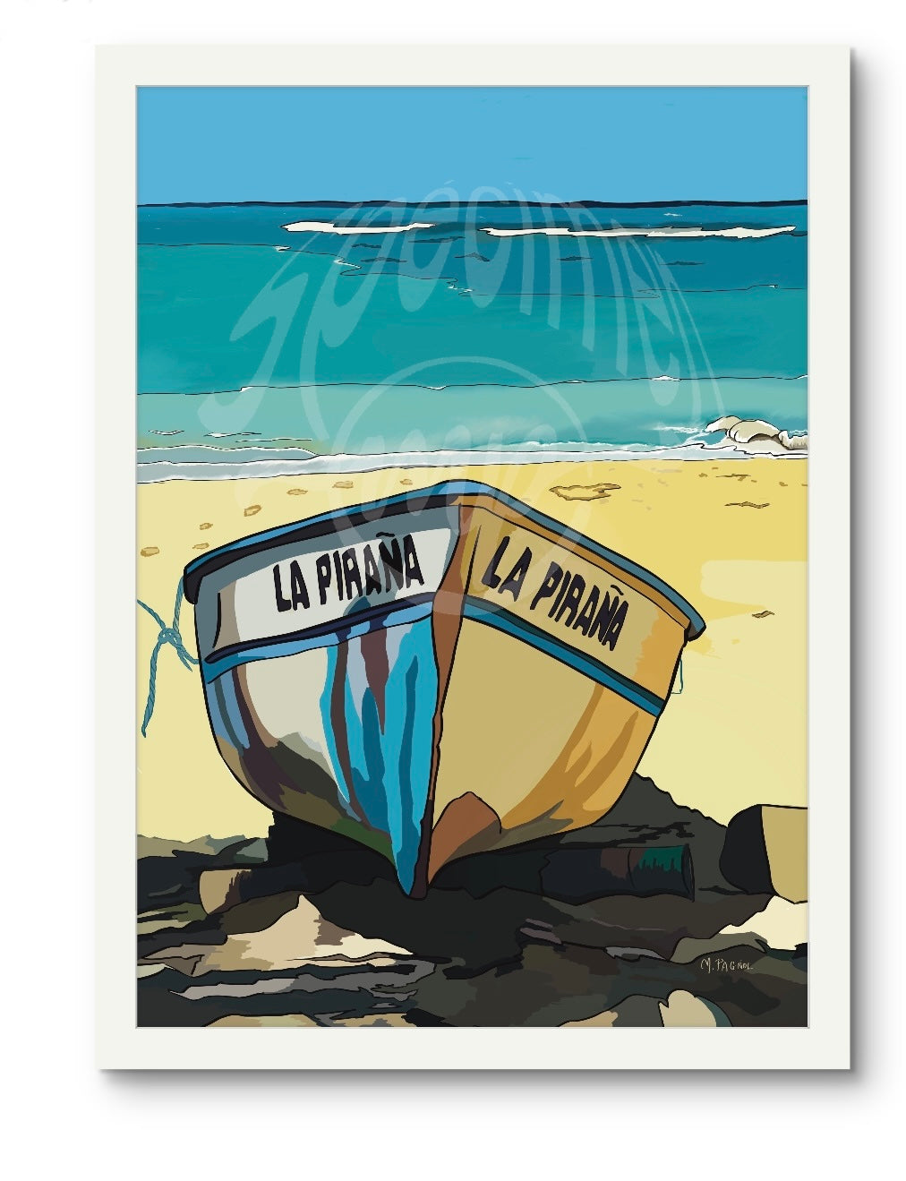 Fishing Boat On The Sand Print