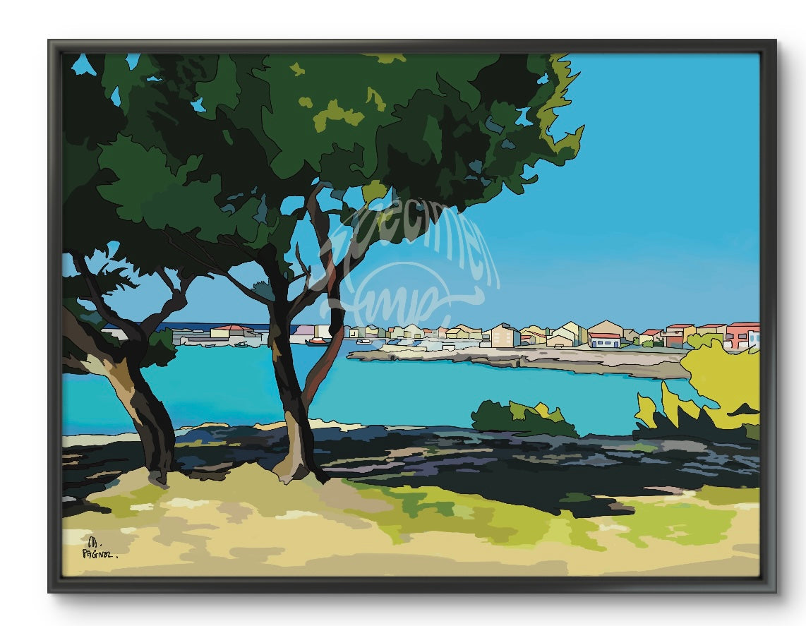 Blue Coast Seaside Landscape - France