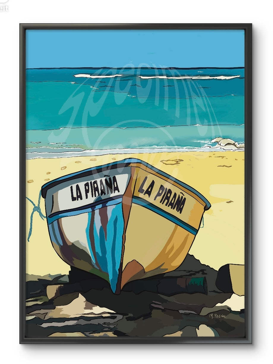 Fishing Boat On The Sand Print