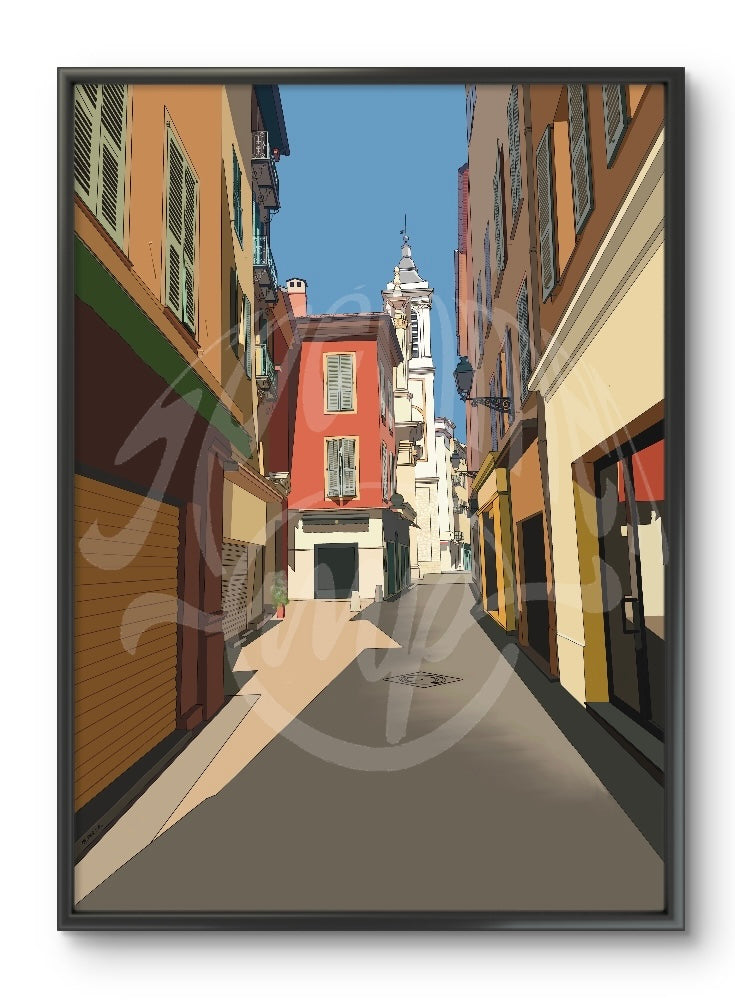 Nice, Old Town - French Riviera Digital Print