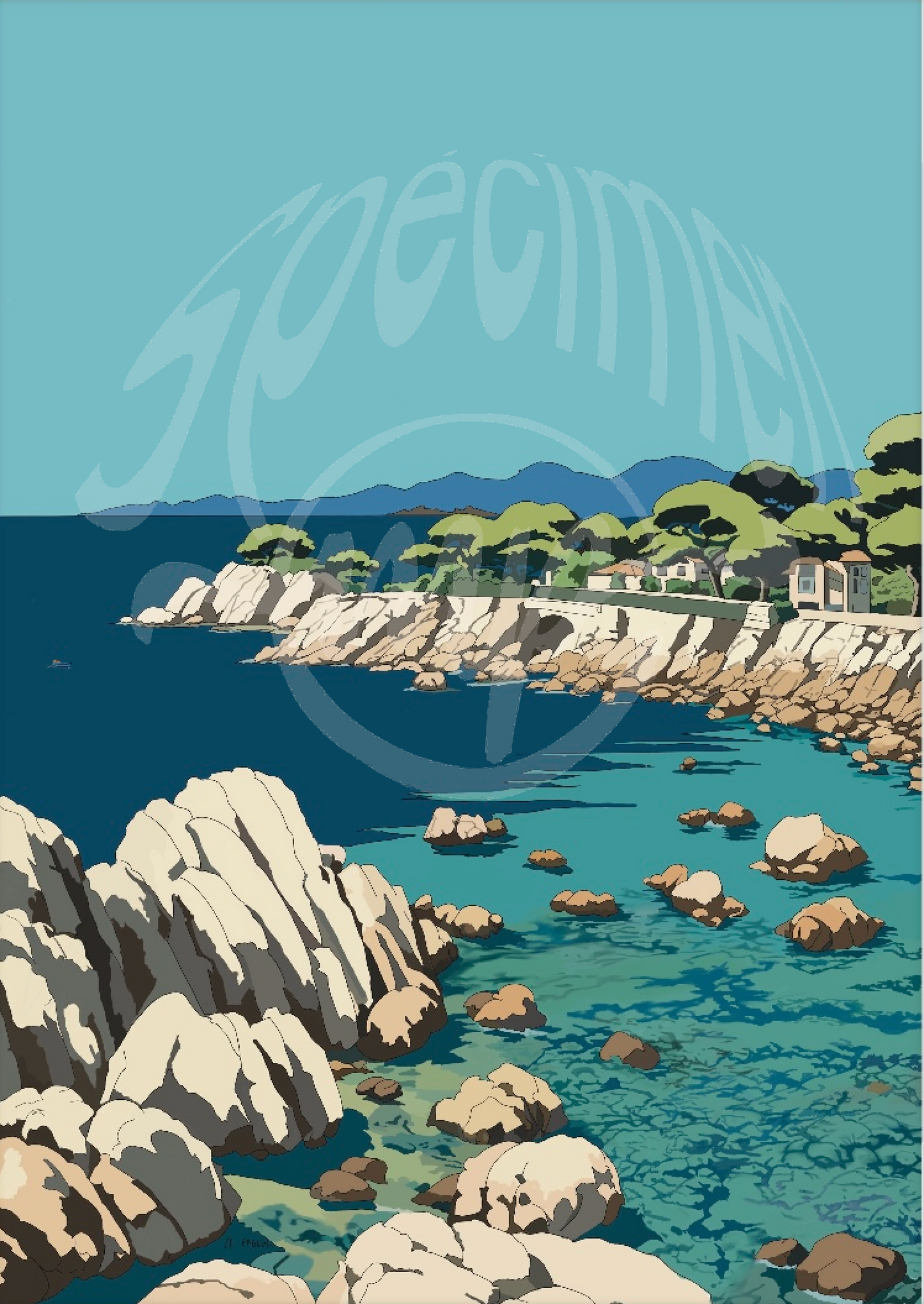 Cap D'Antibes Print - French Riviera