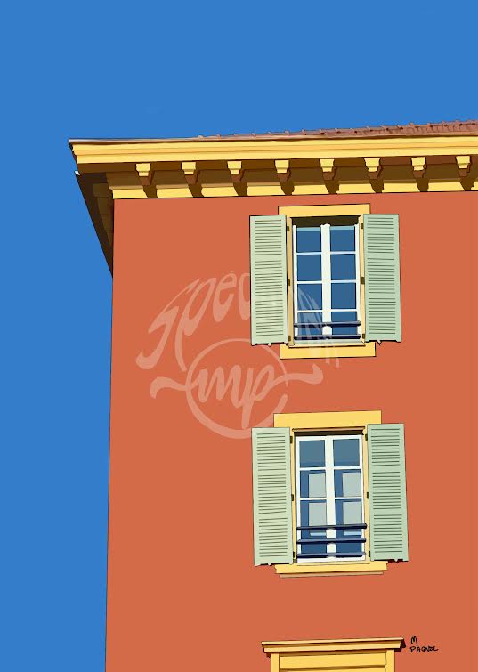 Nice, France - Old Town Building Digital Print